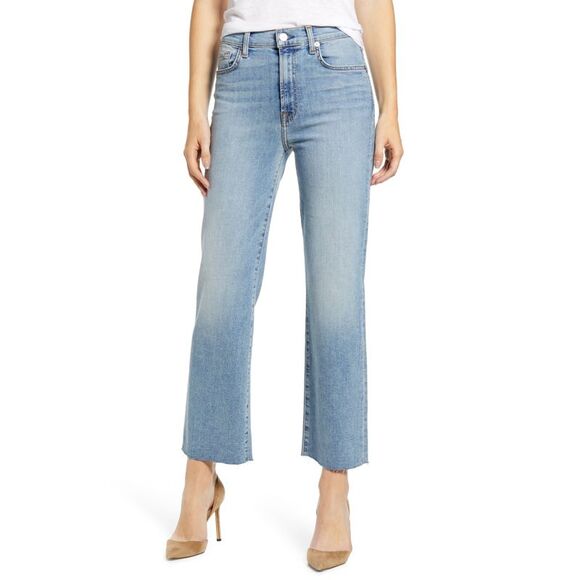 Women's 7 For All Mankind Alexa High Waist Ankle Wide Leg Jeans